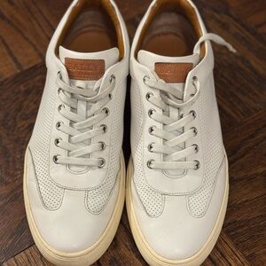 Bally Men's Cream Leather Sneakers